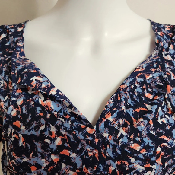 A.n.a navy‎ blue blouse size small - Picture 3 of 11